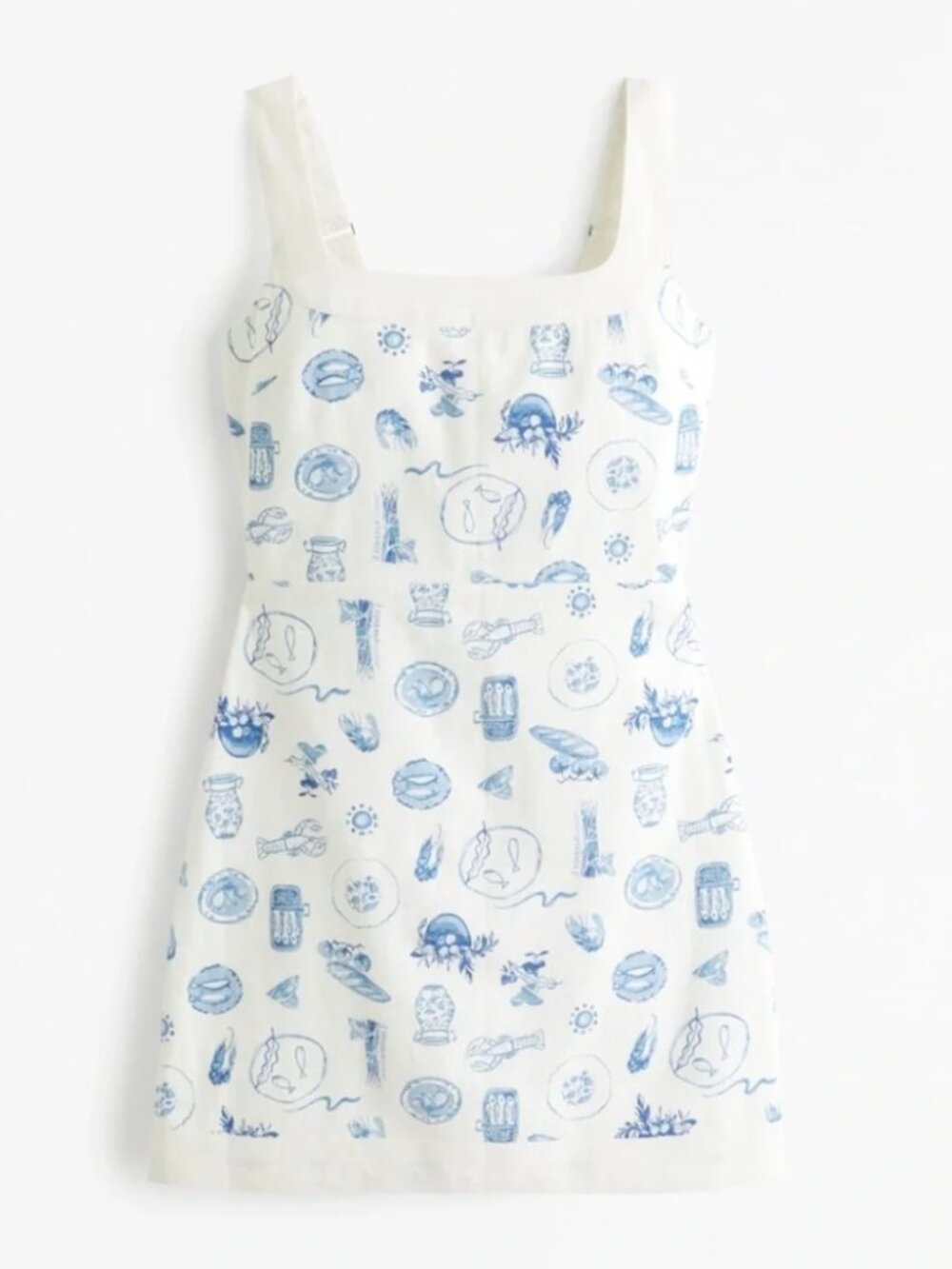 Abercrombie Linen-Blend Wide Strap Mini Dress - Picture 3 of 8